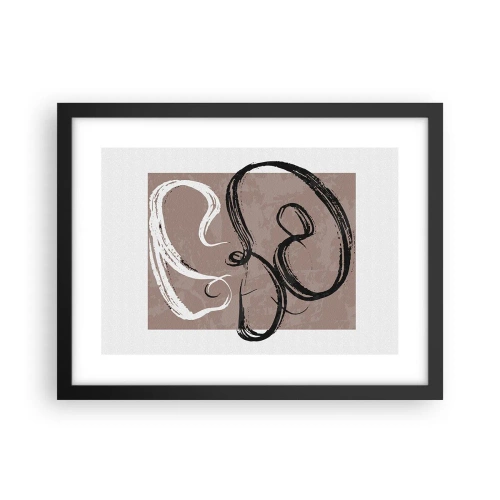 Plakat i sort ramme - Komposition - en søgen efter fuldstændighed - 40x30 cm