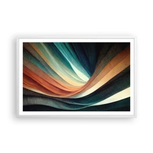 Plakat i hvid ramme - Vævet af farver - 91x61 cm