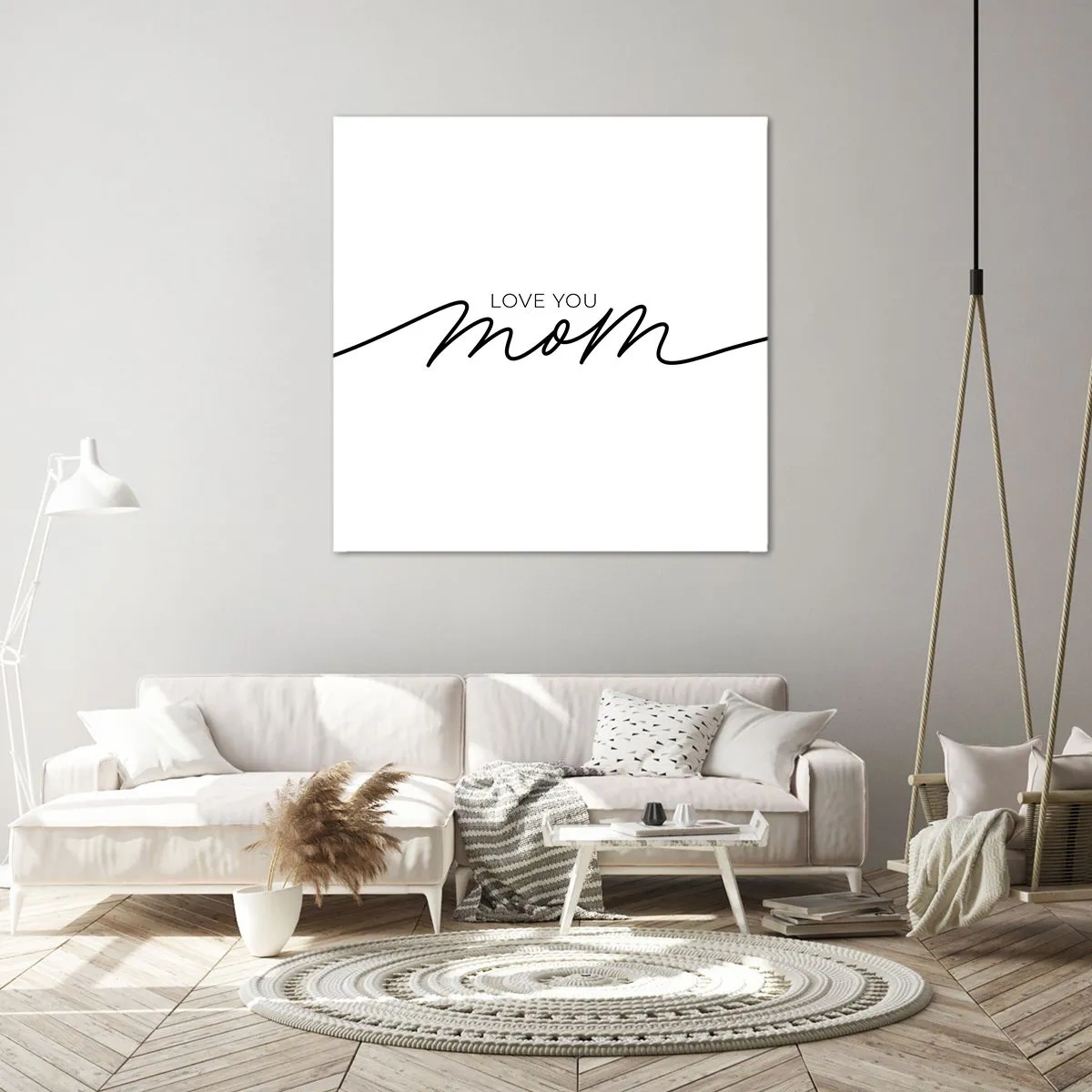 Lærredstryk - Billede på lærred - Stor følelse - 50x50 cm