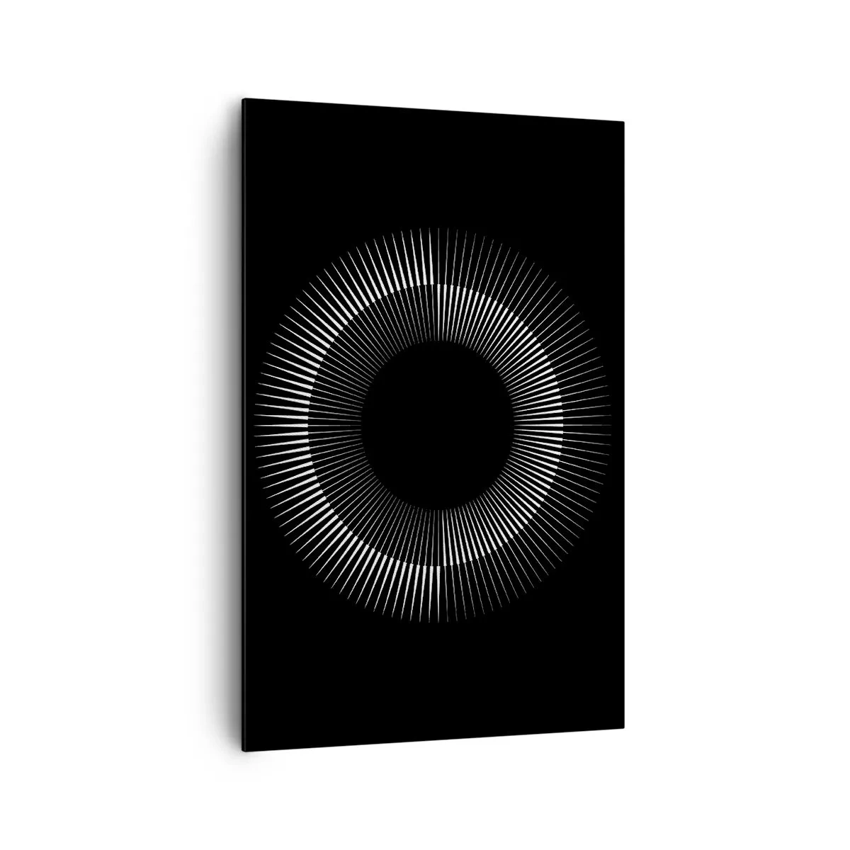 Lærredstryk - Billede på lærred - Sort sol - 80x120 cm