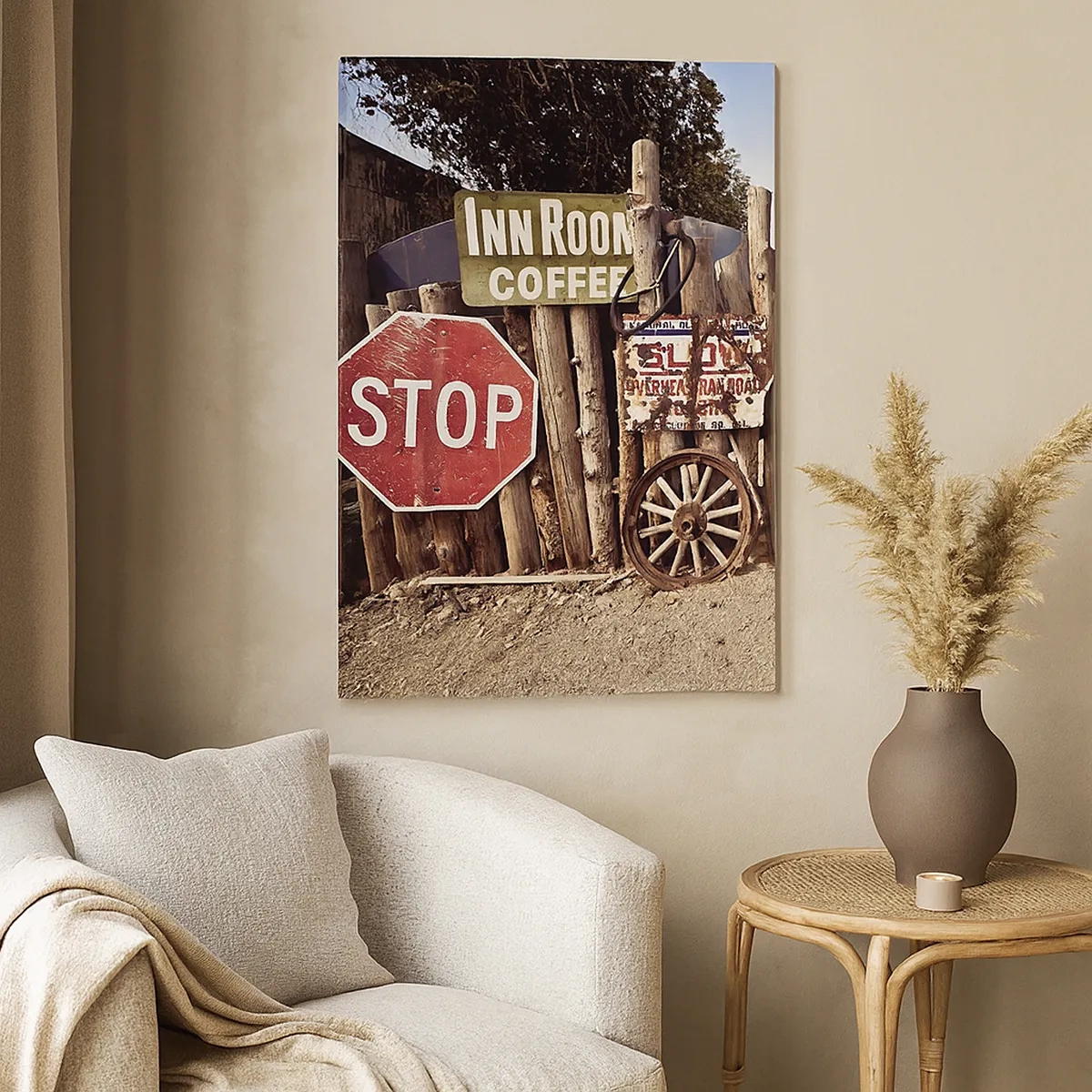 Lærredstryk - Billede på lærred - Og tiden er stoppet - 50x70 cm