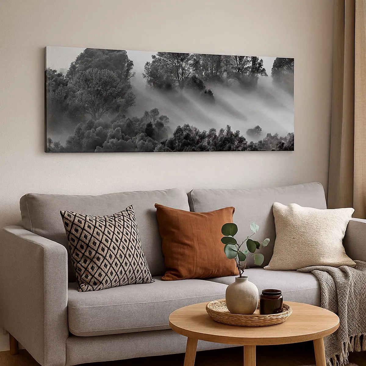 Lærredstryk - Billede på lærred - At vågne fra søvnen - 100x40 cm