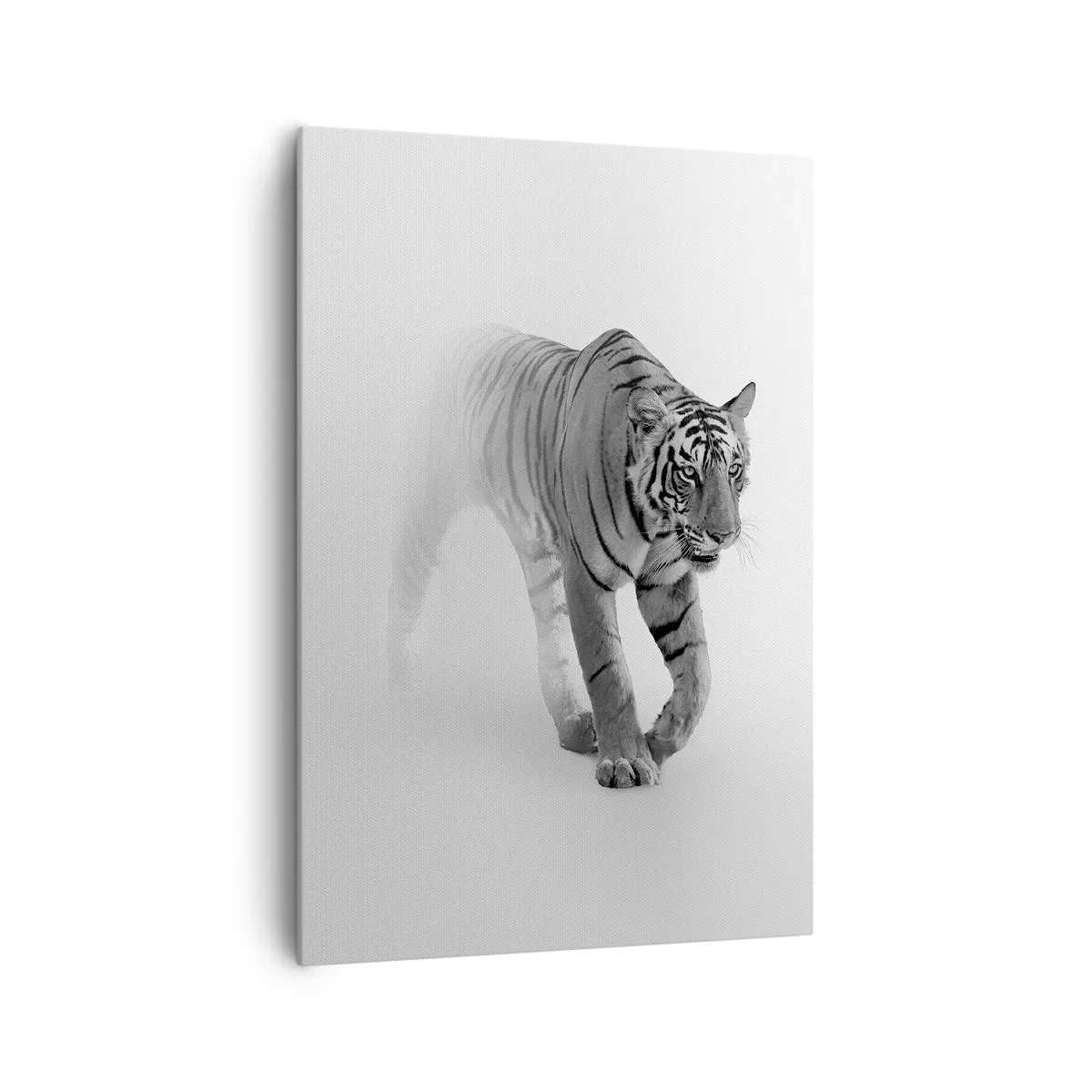 Lærredstryk - Billede på lærred - Krybende i tågen - 70x100 cm