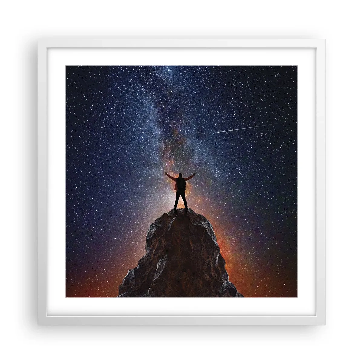 Plakat i hvid ramme - Magten er hos mig! - 50x50 cm