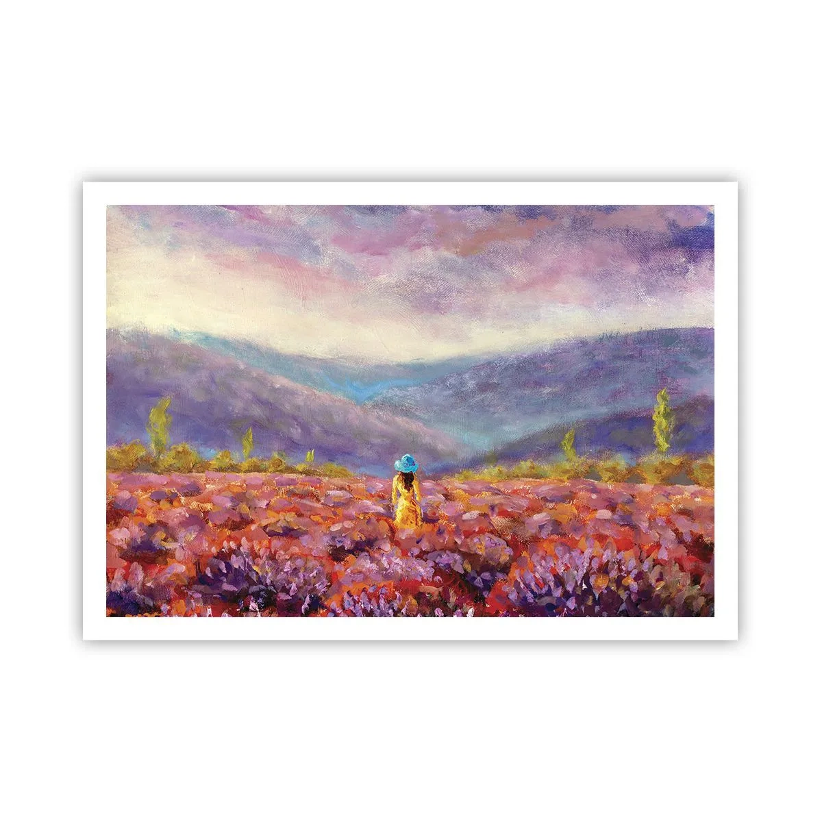 Plakat - I en verden af lavendel - 100x70 cm