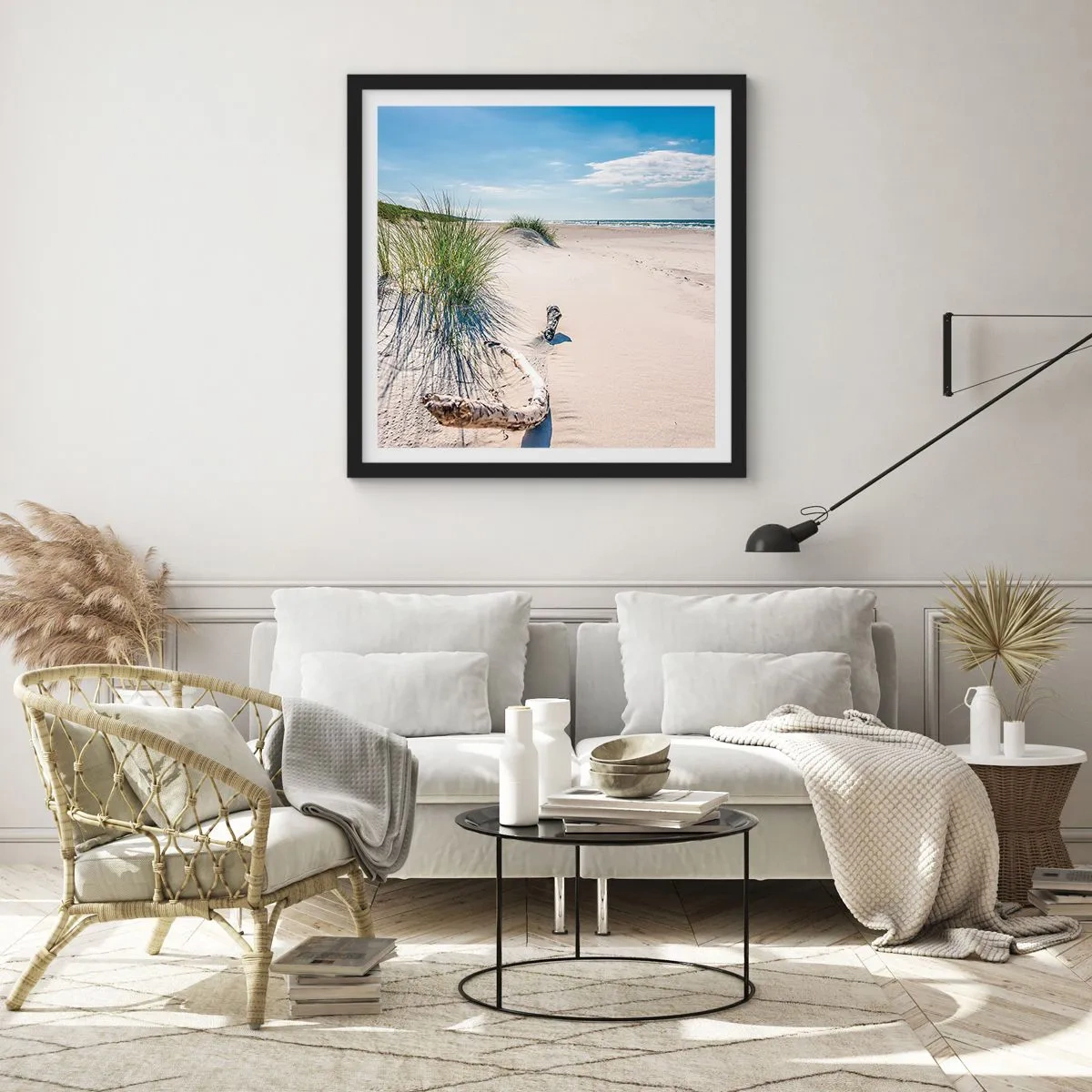 Plakat i sort ramme - Den smukkeste? Baltisk - 40x40 cm