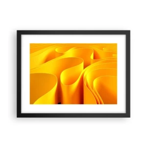 Plakat i sort ramme - Som solens bølger - 40x30 cm