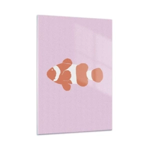 Billede på glas - I koraller til ansigt og hale - 50x70 cm