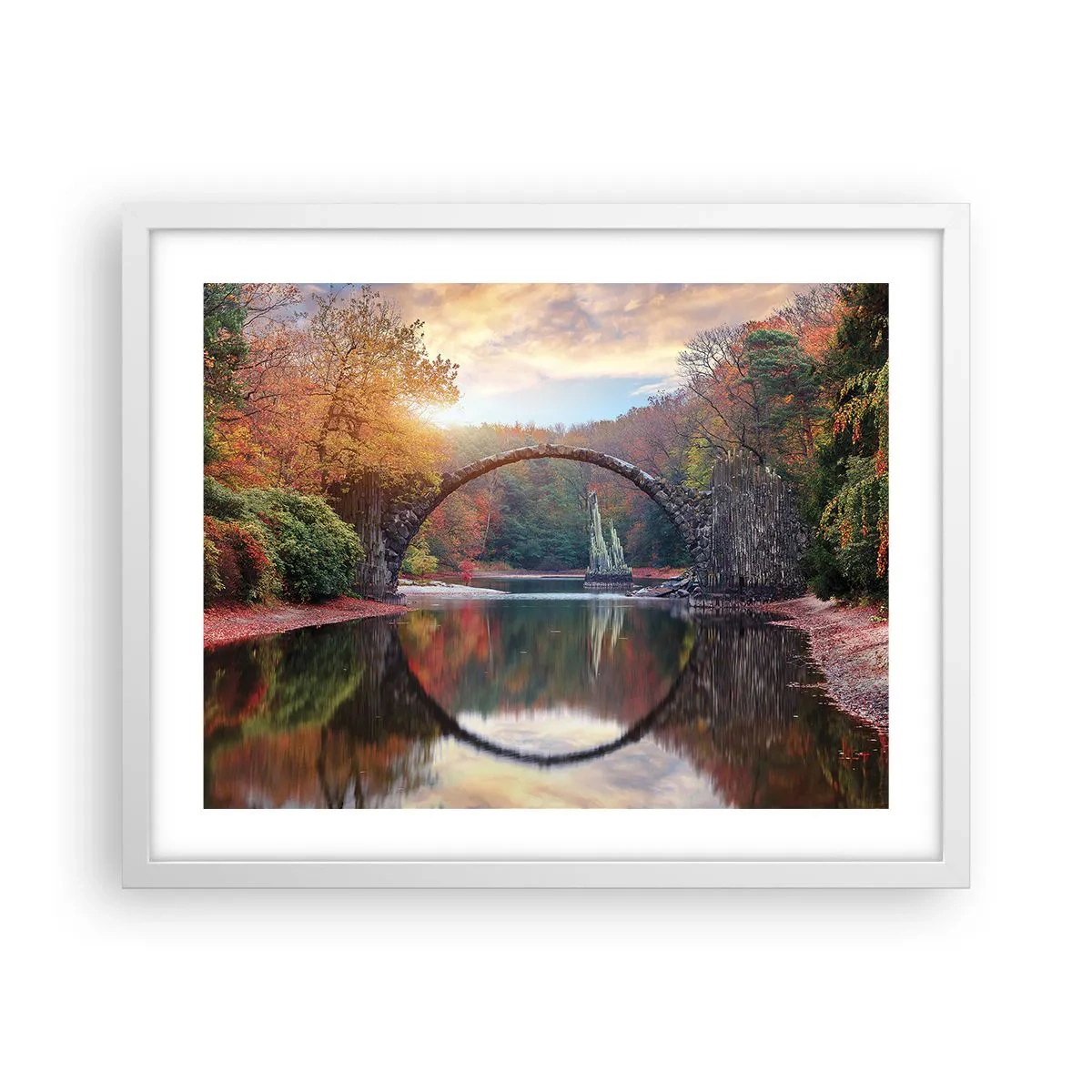 Plakat i hvid ramme - På den anden side af spejlet - 50x40 cm