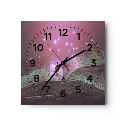 Vægur, Uret - En invitation til en anden verden - læs den! - 40x40 cm