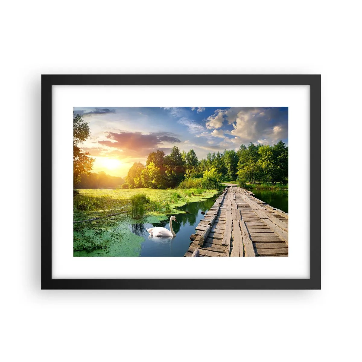 Plakat i sort ramme - Sommer, sommer overalt - 40x30 cm