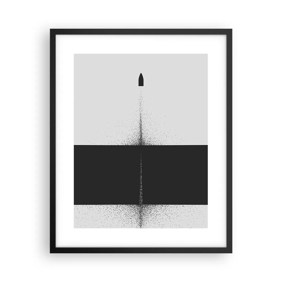 Plakat i sort ramme - Lige til sagen - 40x50 cm