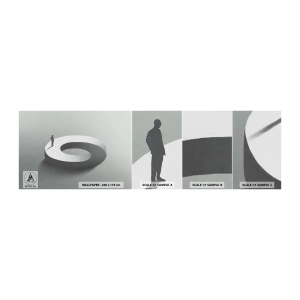 Prøve Fototapet Selvklæbende Deluxe Sticker - Og vær klog - Mand, 3D, Forretningsmand - 100x30 cm