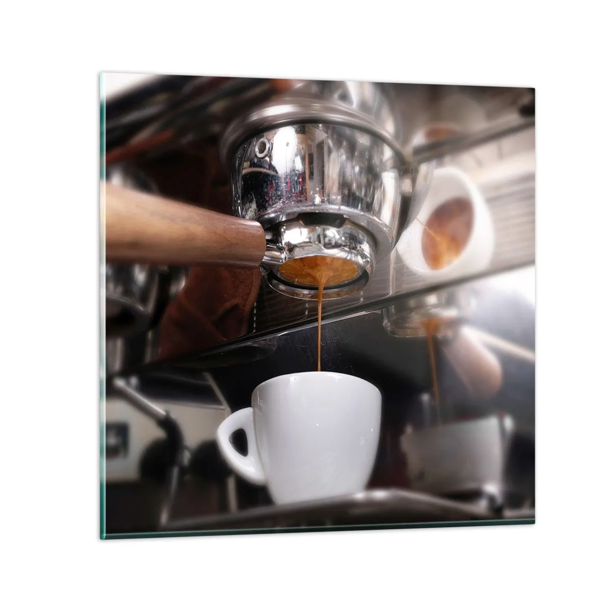 Billede på glas - Et godt øjeblik på dagen - 70x70 cm