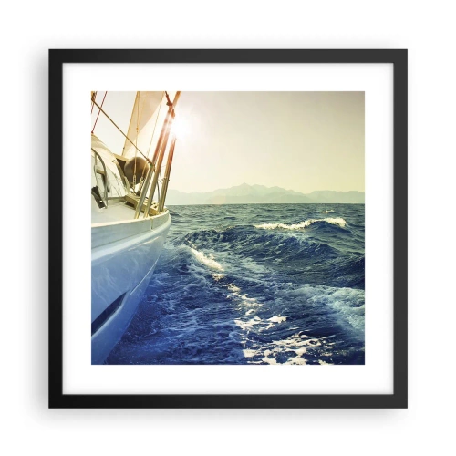 Plakat i sort ramme - For eventyr - 40x40 cm