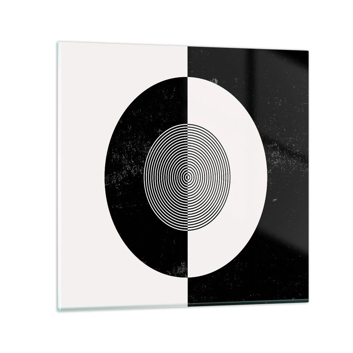 Billede på glas - Harmoni i sort og hvidt - 60x60 cm