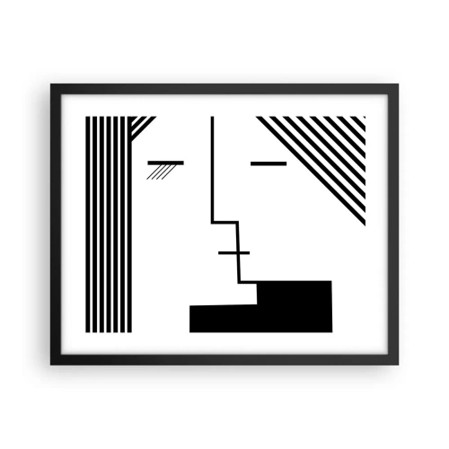 Plakat i sort ramme - Bare et kys - 50x40 cm