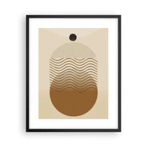 Plakat i sort ramme - Om geometriske figurers oprindelse - 40x50 cm