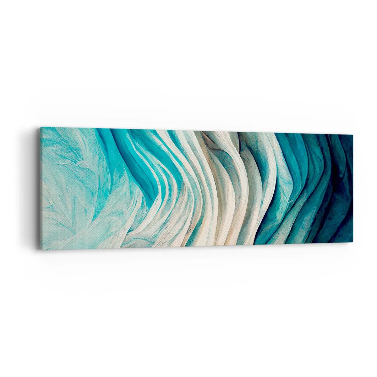 Lærredstryk - Billede på lærred - Blå umættelighed - 90x30 cm