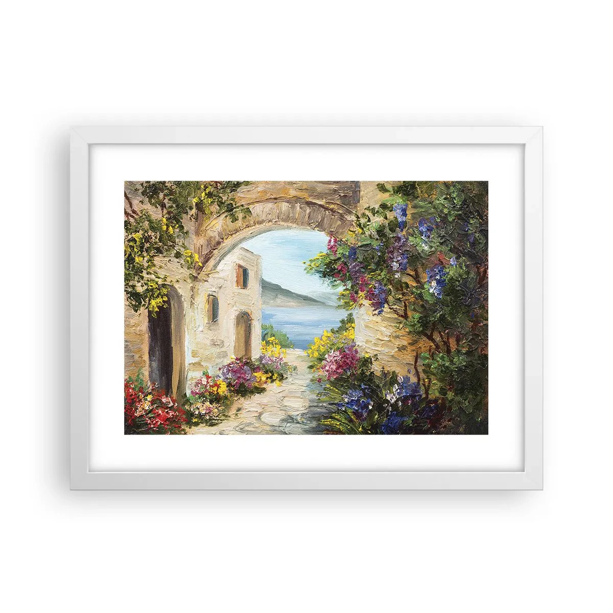 Plakat i hvid ramme - Charmen af kystlandskabet - 40x30 cm