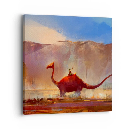 Lærredstryk - Billede på lærred - Hvis de ikke var uddøde - 40x40 cm