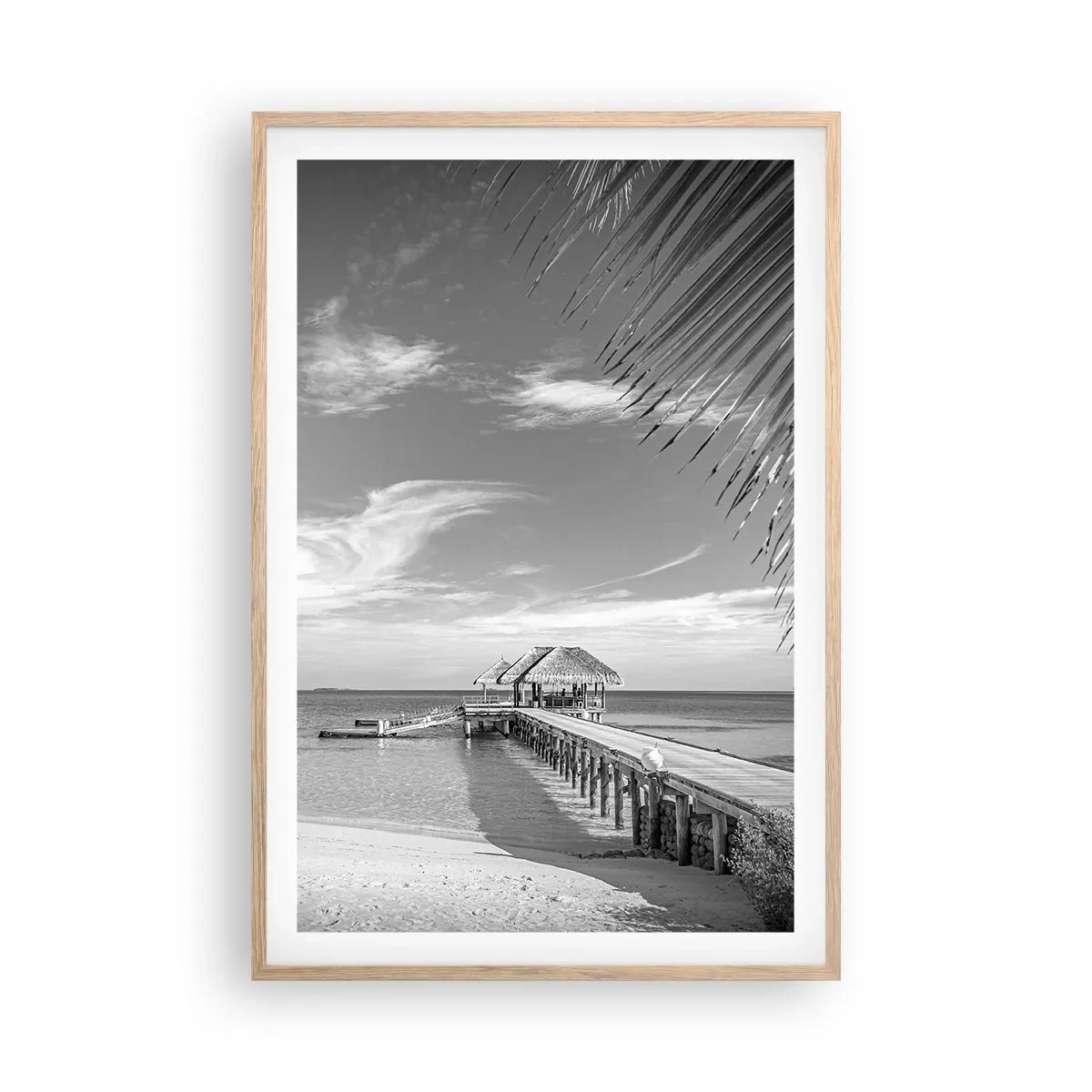 Plakat i ramme af lyst egetræ - Et minde eller en drøm? - 61x91 cm