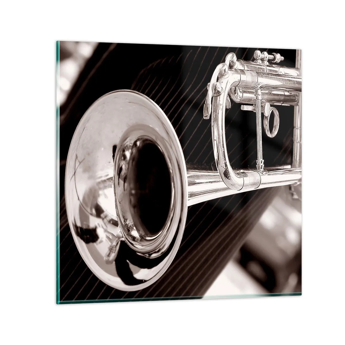 Billede på glas - En musikalsk rejse til 1930'erne. - 30x30 cm