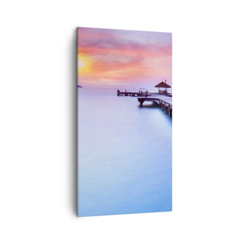 Lærredstryk - Billede på lærred - Et hav af ro til horisonten - 45x80 cm