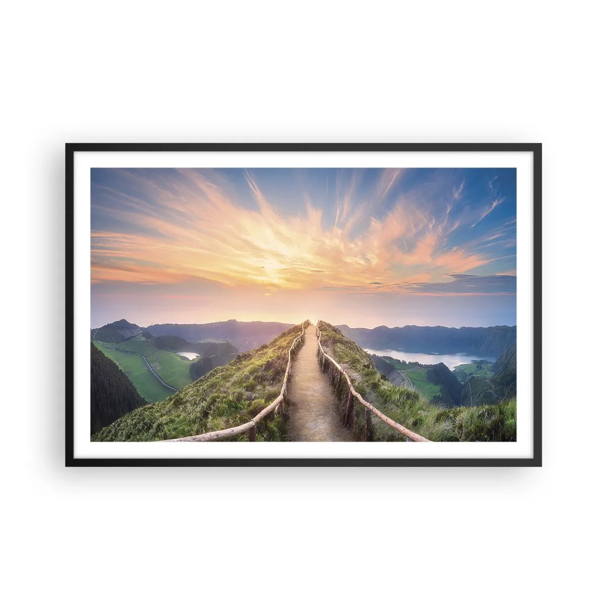 Plakat i sort ramme - Tæt på himlen - 91x61 cm