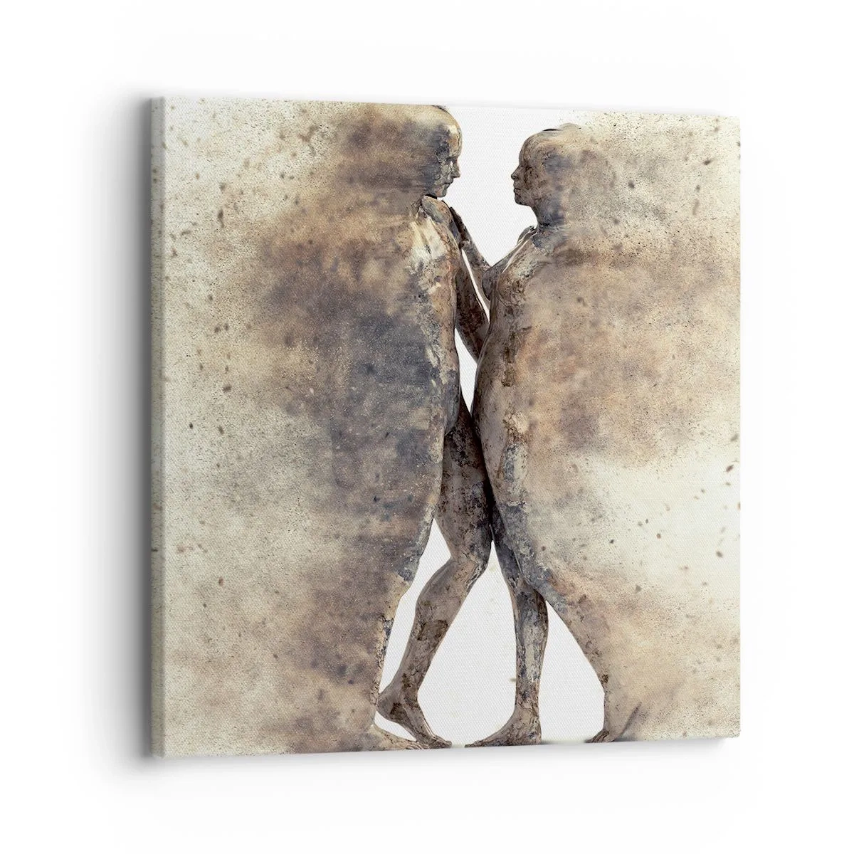 Lærredstryk - Billede på lærred - Fra støv steg de til kærlighed - 30x30 cm