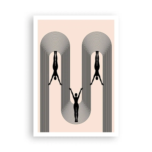 Plakat - På hovedet nedad - 70x100 cm