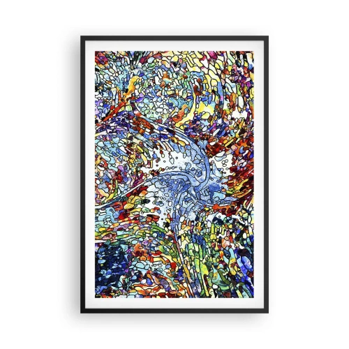 Plakat i sort ramme - Dråbe af farvet glas - 61x91 cm