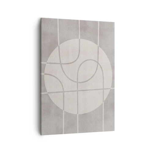 Lærredstryk - Billede på lærred - Cirkulær og lige frem - 50x70 cm