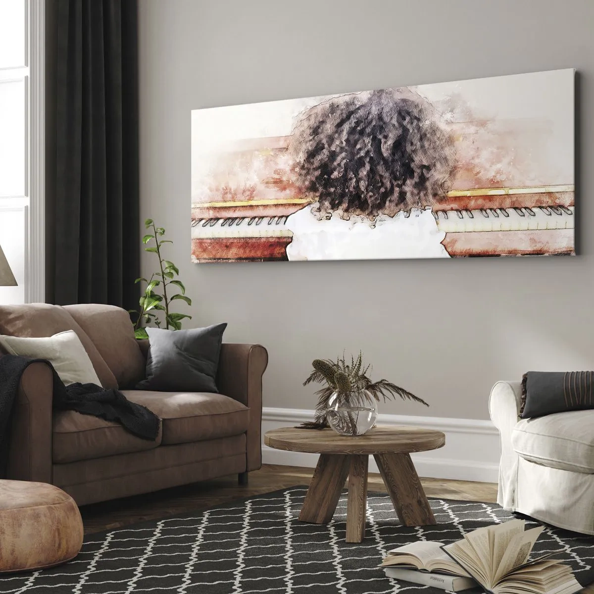Lærredstryk - Billede på lærred - i et ny verden - 100x40 cm
