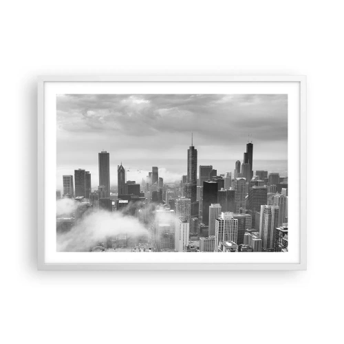 Plakat i hvid ramme - Amerikansk landskab - 70x50 cm