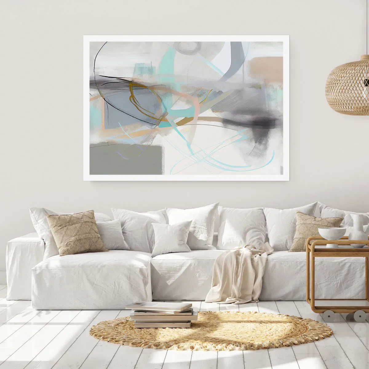 Plakat - Tågeagtig abstraktion - 100x70 cm