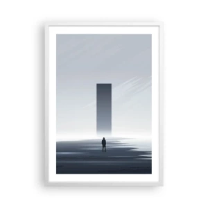 Plakat i hvid ramme - Mulighed eller trussel? - 50x70 cm