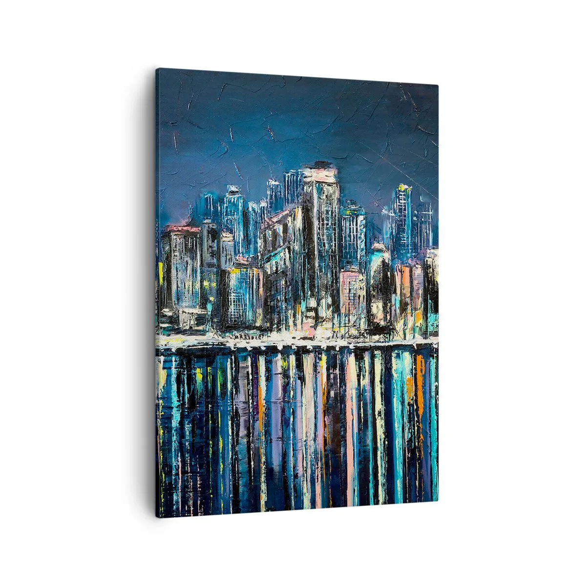 Lærredstryk - Billede på lærred - Kaskade af lys - 50x70 cm