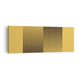 Lærredstryk - Billede på lærred - Modsætningernes kvadrat - 140x50 cm