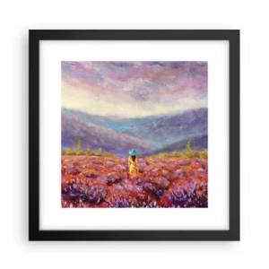 Plakat i sort ramme - I en verden af lavendel - 30x30 cm