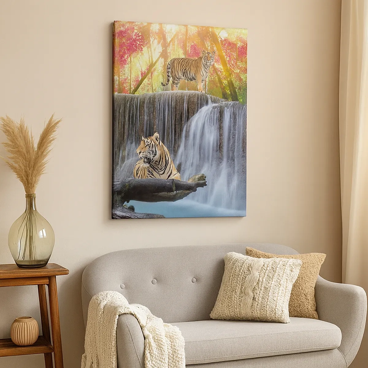 Lærredstryk - Billede på lærred - Surrealistisk landskab - 50x70 cm