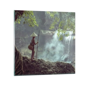 Billede på glas - Venlig med naturen - 30x30 cm