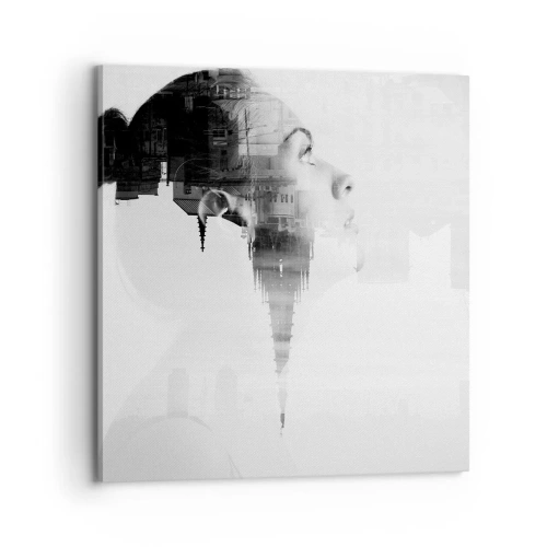 Lærredstryk - Billede på lærred - På begge sider af glasset - 70x70 cm