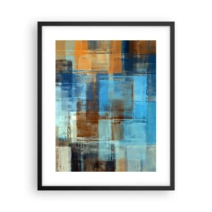 Plakat i sort ramme - Gennem det blå slør - 40x50 cm