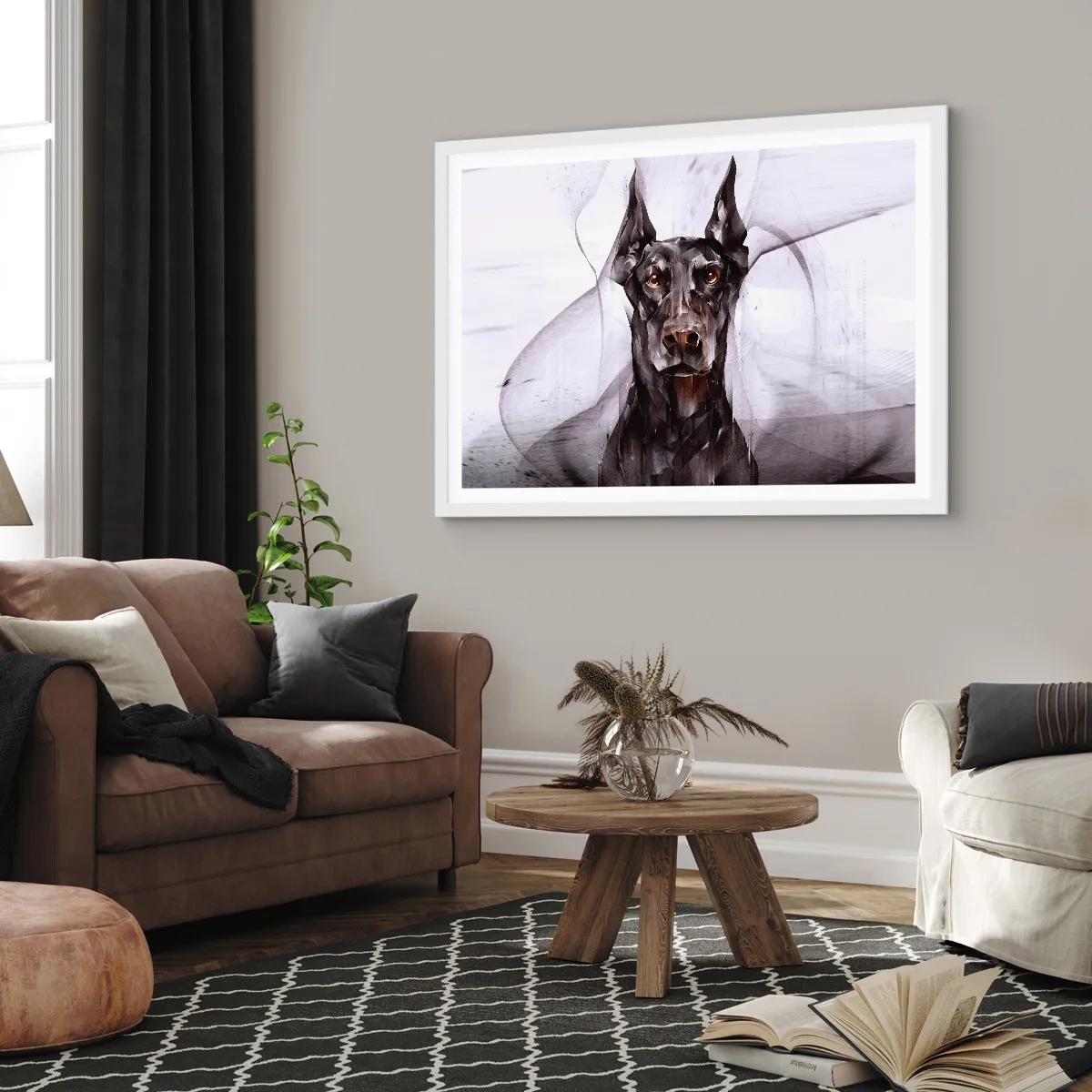 Plakat i hvid ramme - Nobelt født - 50x40 cm