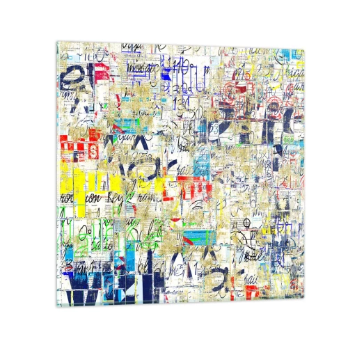 Billede på glas - Simpelthen en fryd for øjet - 70x70 cm