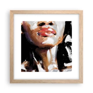 Plakat i ramme af lyst egetræ - Stolthed uden fordomme - 30x30 cm