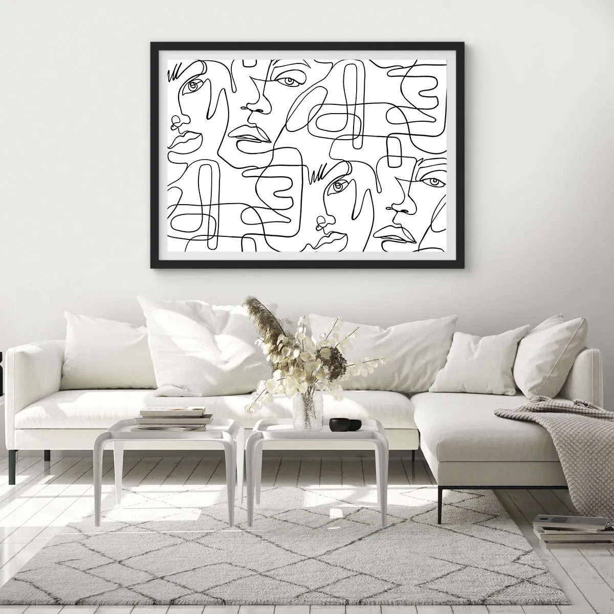 Plakat i sort ramme - I sammenfiltrede følelser - 100x70 cm