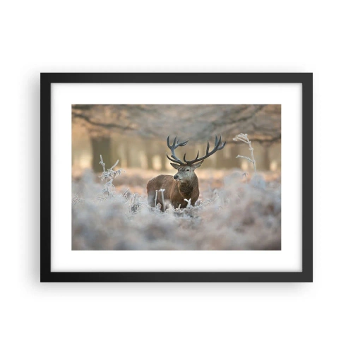 Plakat i sort ramme - En frisk morgen - 40x30 cm