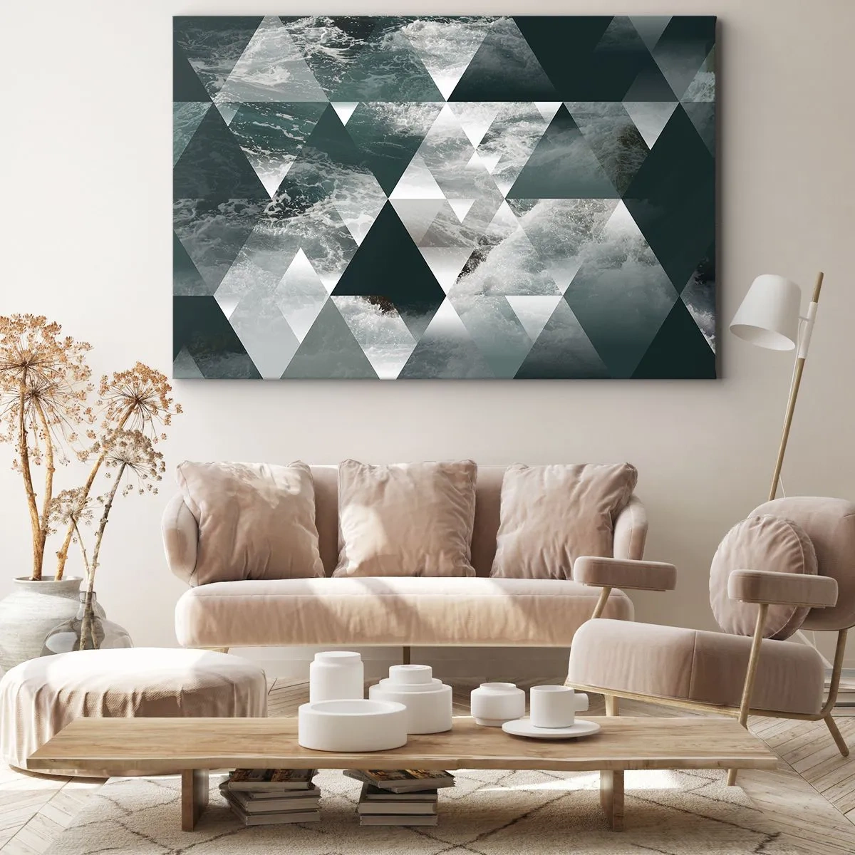Lærredstryk - Billede på lærred - Et krystalperspektiv - 120x80 cm